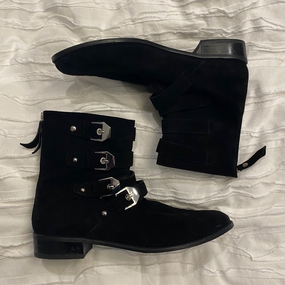Stuart Weitzman Shoes - Stuart Weitzman Suede Combat Boots